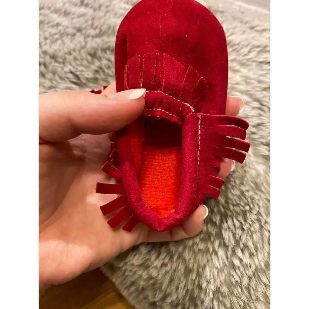 Baby Moccasins - Red, Unisex, 6-12 months